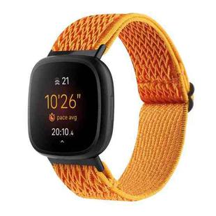 For Fitbit Versa 4 / Sense 2 Universal Wave Nylon Watch Band(Orange)