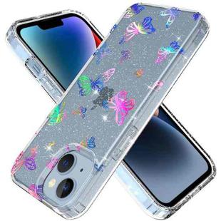 For iPhone 14 Laser IMD Phone Case(P-GWL10081 Butterfly)