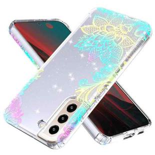 For Samsung Galaxy S22 5G Laser IMD Phone Case(ZK002BL Small Flower)