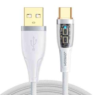 JOYROOM S-UC027A3 3A USB to USB-C/Type-C Intelligent Power-Off Fast Charging Data Cable, Length:1.2m(White)