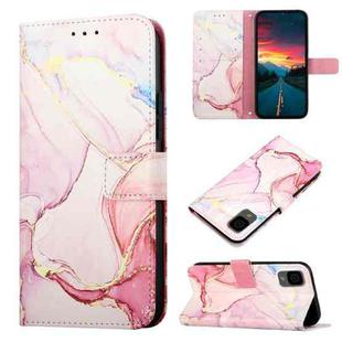 For TCL 30Z T602DL PT003 Marble Pattern Flip Leather Phone Case(Rose Gold LS005)