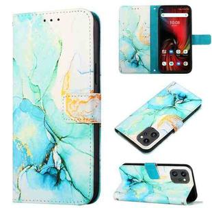 For UMIDIGI F3 4G/F3 5G/F3 SE/F3S PT003 Marble Pattern Flip Leather Phone Case(Green LS003)