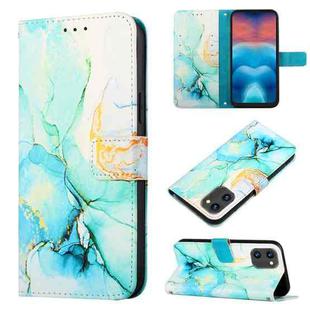 For UMIDIGI G1 PT003 Marble Pattern Flip Leather Phone Case(Green LS003)