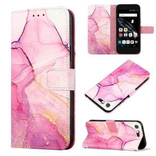 For Fujitsu Arrows Be F-05J/SV F-03H/M03/M04 Tone M17 PT003 Marble Pattern Flip Leather Phone Case(Pink Purple Gold LS001)