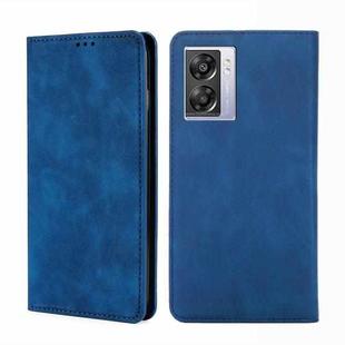 For OPPO K10 5G Global Skin Feel Magnetic Flip Leather Phone Case(Blue)