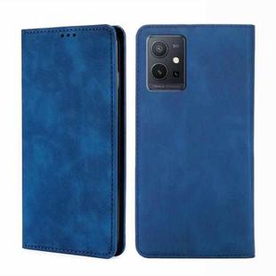 For vivo Y52t Skin Feel Magnetic Flip Leather Phone Case(Blue)