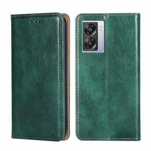 For OPPO K10 5G Global Gloss Oil Solid Color Magnetic Leather Phone Case(Green)