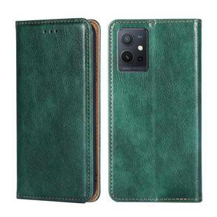 For vivo Y52t Gloss Oil Solid Color Magnetic Leather Phone Case(Green)