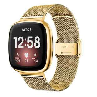 For Fitbit Versa 4 / Sense 2 Universal Metal Stainless Steel Buckle Watch Band(Gold)