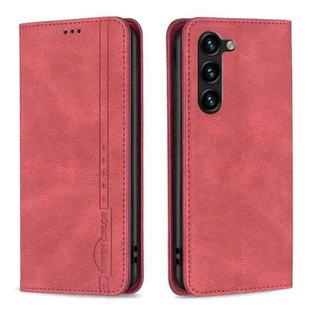 For Samsung Galaxy S23+ 5G Magnetic RFID Blocking Anti-Theft Leather Phone Case(Red)