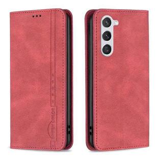 For Samsung Galaxy S23 5G Magnetic RFID Blocking Anti-Theft Leather Phone Case(Red)