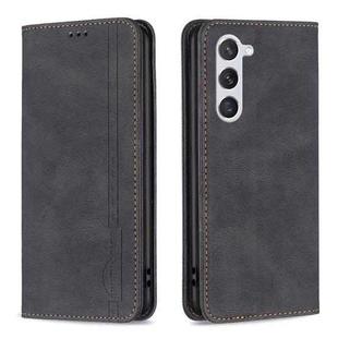 For Samsung Galaxy S23 5G Magnetic RFID Blocking Anti-Theft Leather Phone Case(Black)