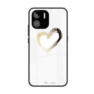 For Xiaomi Redmi A1 4G Colorful Painted Glass Phone Case(Golden Love)