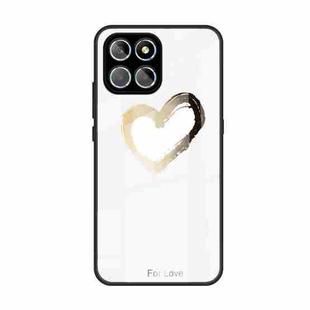 For Honor 8X 5G Colorful Painted Glass Phone Case(Golden Love)
