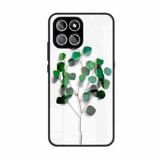 For Honor 8X 5G Colorful Painted Glass Phone Case(Sapling)