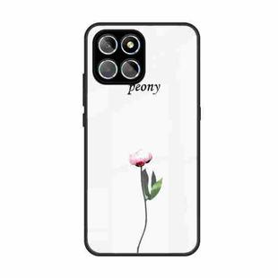 For Honor 8X 5G Colorful Painted Glass Phone Case(A Flower)