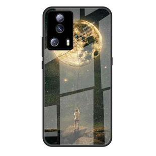 For Xiaomi Civi 2 Colorful Painted Glass Phone Case(Moon)