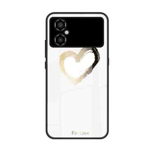 For Xiaomi Poco M4 Colorful Painted Glass Phone Case(Golden Love)