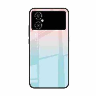For Xiaomi Poco M4 Colorful Painted Glass Phone Case(Blue Sky)
