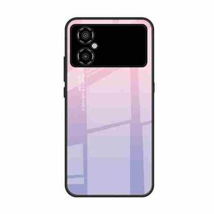 For Xiaomi Poco M4 Colorful Painted Glass Phone Case(Purple Sky)