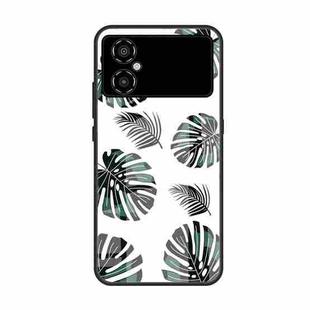 For Xiaomi Poco M4 Colorful Painted Glass Phone Case(Banana Leaf)