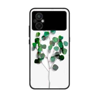 For Xiaomi Poco M5 Colorful Painted Glass Phone Case(Sapling)