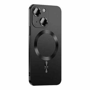 For iPhone 14 Plus Liquid Lens Protector Magsafe Phone Case(Black)