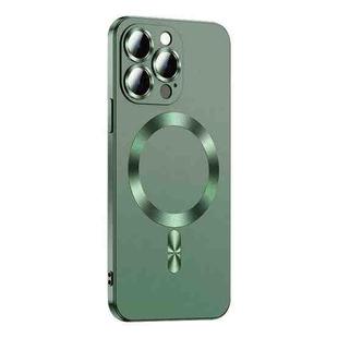 For iPhone 14 Pro Max Liquid Lens Protector Magsafe Phone Case(Green)