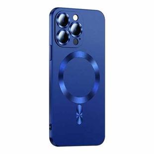 For iPhone 13 Pro Liquid Lens Protector Magsafe Phone Case(Navy Blue)