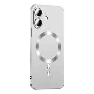 For iPhone 12 Liquid Lens Protector Magsafe Phone Case(Silver)