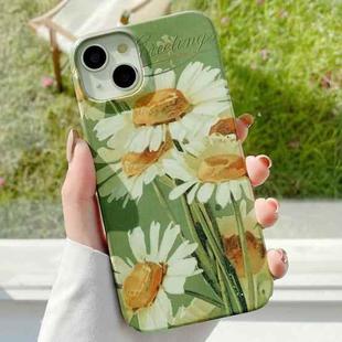 For iPhone 14 Varnishing Water Stick PC Phone Case(Big Chrysanthemum)