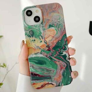 For iPhone 13 Varnishing Water Stick PC Phone Case(Waves)
