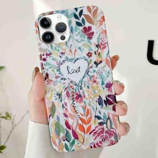 For iPhone 13 Pro Varnishing Water Stick PC Phone Case(Love)