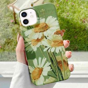 For iPhone 12 Varnishing Water Stick PC Phone Case(Big Chrysanthemum)