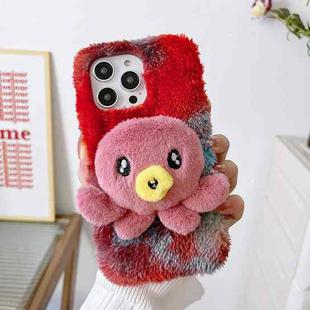 For iPhone 13 Pro Max Octopus Plush TPU Phone Case(Red)