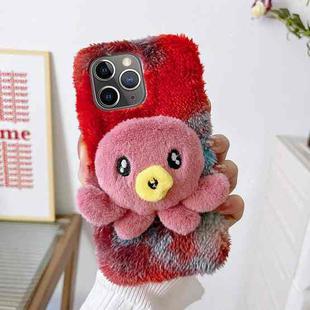 For iPhone 11 Pro Max Octopus Plush TPU Phone Case(Red)