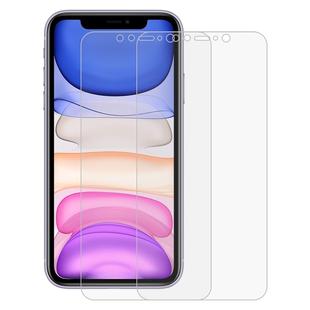 For iPhone 11 / XR 2 PCS 3D Curved Full Cover Soft PET Film Screen Protector