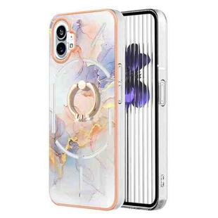 For Nothing Phone 1 Electroplating IMD TPU Phone Case(White Marble)