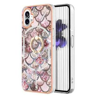 For Nothing Phone 1 Electroplating IMD TPU Phone Case(Pink Scales)