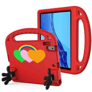 For Lenovo Tab B10 10.1 2020 Love Small Palm Holder EVA Tablet Case(Red)