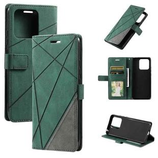 For Xiaomi Redmi 10C 4G / 10 Indian Skin Feel Splicing Leather Phone Case(Green)
