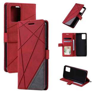 For vivo Y21 2021 / Y33s Skin Feel Splicing Leather Phone Case(Red)