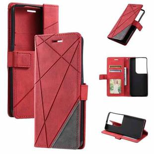 For OPPO Reno8 Pro+ Skin Feel Splicing Leather Phone Case(Red)