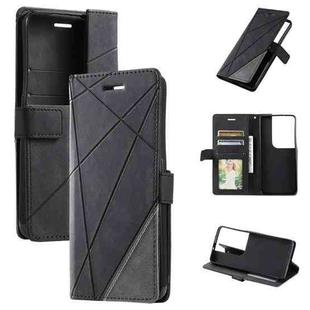 For OPPO Reno8 Pro+ Skin Feel Splicing Leather Phone Case(Black)