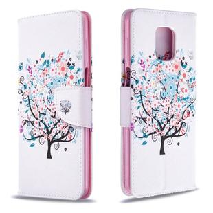 For Xiaomi Redmi Note 9S / Note 9 Pro / Note 9 Pro Max Colored Drawing Pattern Horizontal Flip Leather Case with Holder & Card Slots & Wallet(Little Tree)