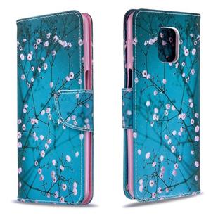 For Xiaomi Redmi Note 9S / Note 9 Pro / Note 9 Pro Max Colored Drawing Pattern Horizontal Flip Leather Case with Holder & Card Slots & Wallet(Plum Blossom)