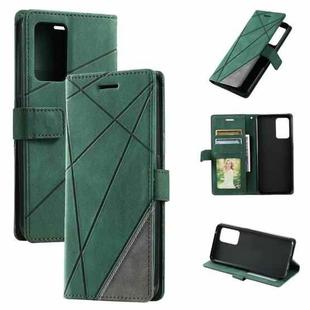 For OPPO Find X5 Pro Skin Feel Splicing Leather Phone Case(Green)