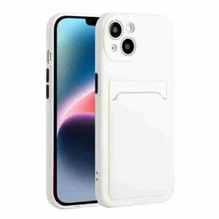 For iPhone 14 Card Slot Design Shockproof TPU Phone Case(White)