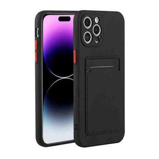 For iPhone 14 Pro Card Slot Design Shockproof TPU Phone Case(Black)