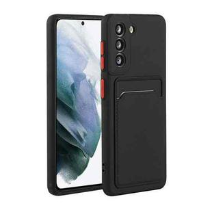 For Samsung Galaxy S22 5G Card Slot Design Shockproof TPU Phone Case(Black)